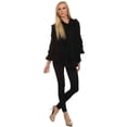 thumbnail image 1 of YELETE Women's Poncho, Fashion, Black, One Size, 1 of 1