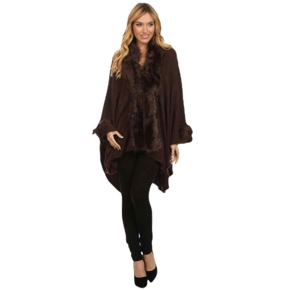 YELETE Women's Poncho, Fashion, Tan, One Size