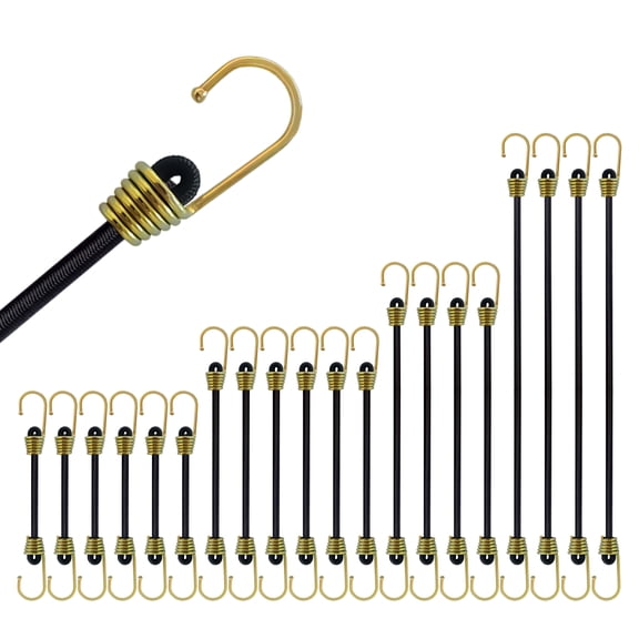 YELIER Mini Bungee Cords with Hooks 22 Pack 11-Inch. Heavy-Duty Elastic Straps for Home, Outdoor, Camping, Tarp, Storage  Durable & Multi-Purpose Tie Down Cords