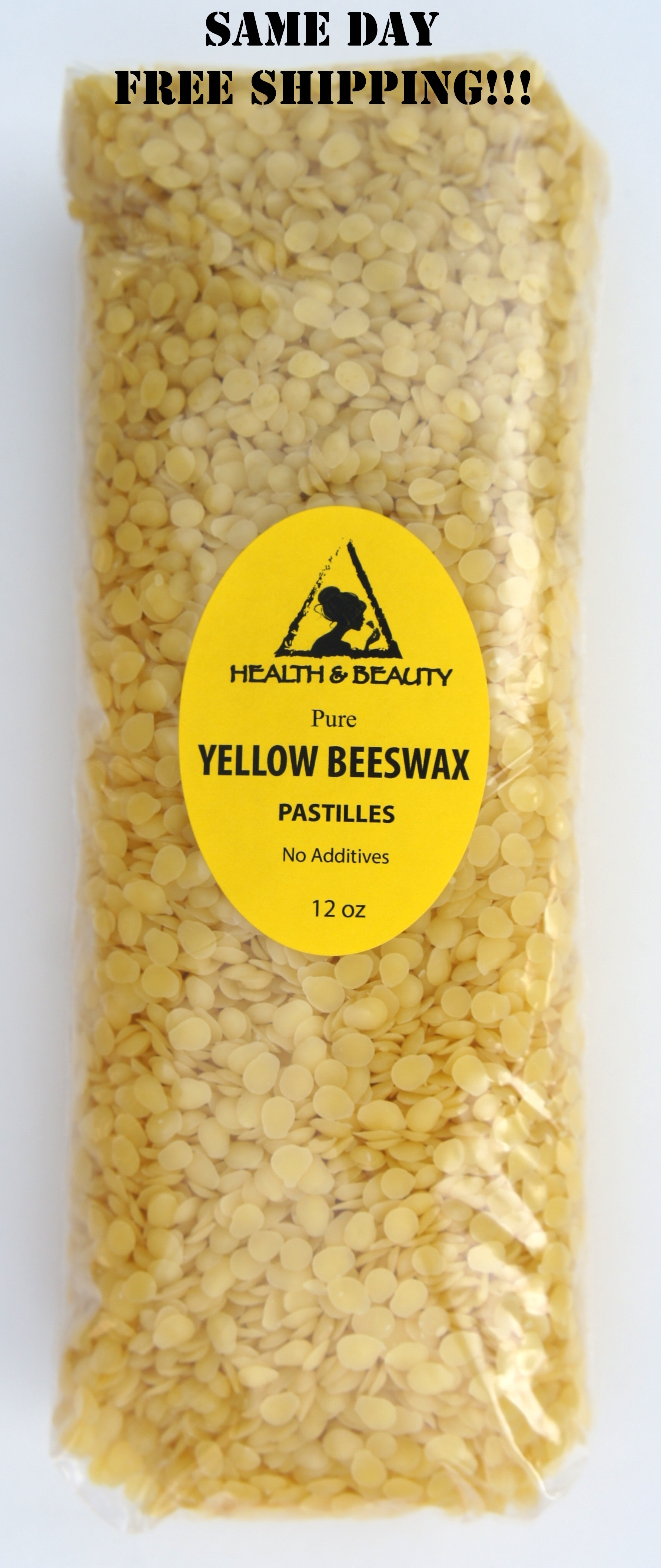 WHITE BEESWAX BEES WAX ORGANIC PASTILLES BEARDS PREMIUM 100 PURE 2 OZ