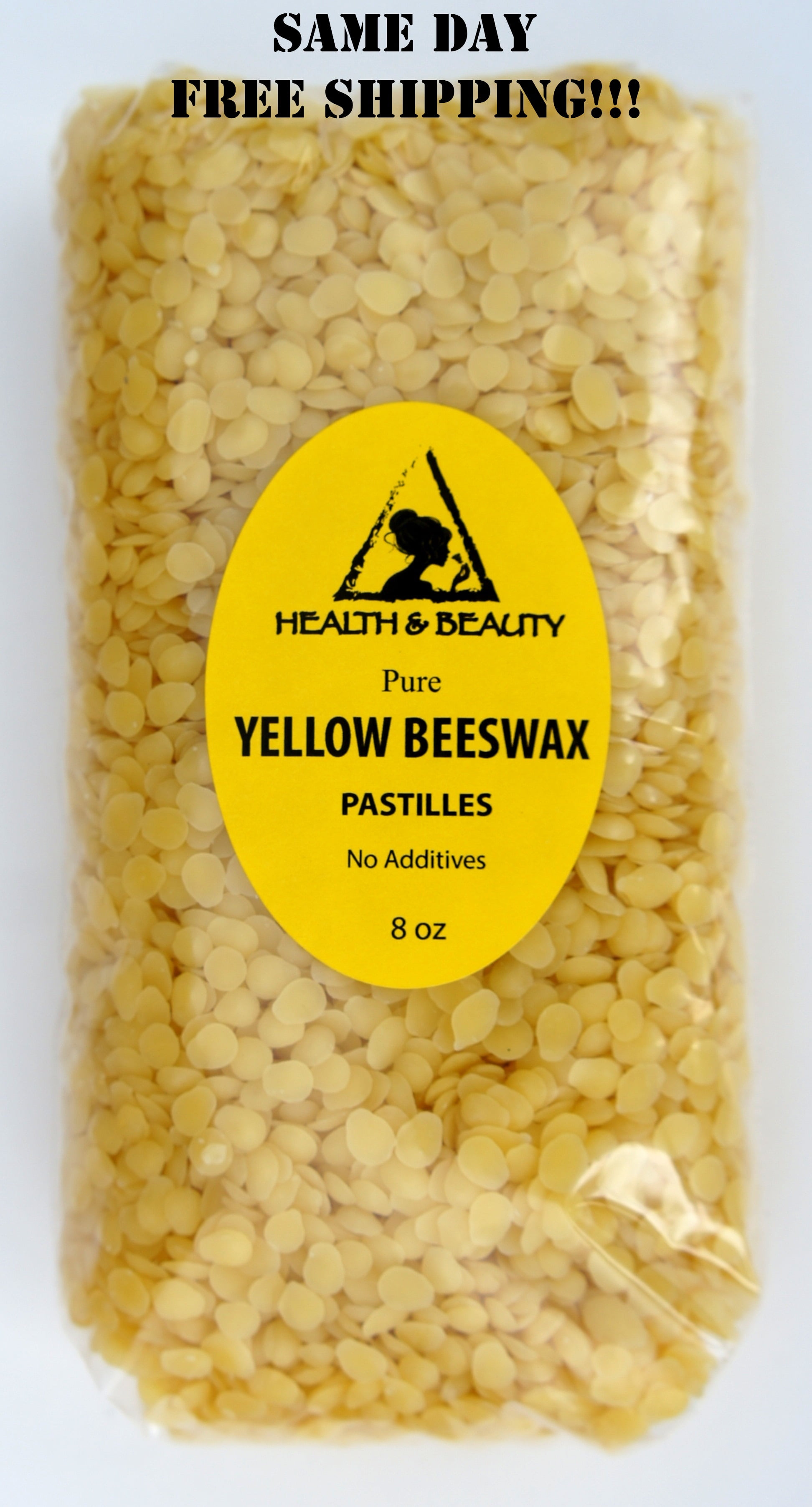 YELLOW BEESWAX BEES WAX ORGANIC PASTILLES BEARDS PREMIUM 100% PURE 8 OZ 