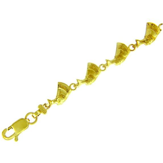 YELLOW GOLD BRACELET - THE CLEOPATRA BRACELET : 10K 6.5"