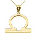 thumbnail image 1 of YELLOW GOLD LIBRA OCTOBER ZODIAC SIGN PENDANT NECKLACE, 1 of 1