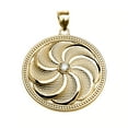 thumbnail image 1 of YELLOW GOLD SHIELD ARMENIAN ETERNITY DIAMOND PENDANT NECKLACE :  10K  Pendant only, 1 of 1
