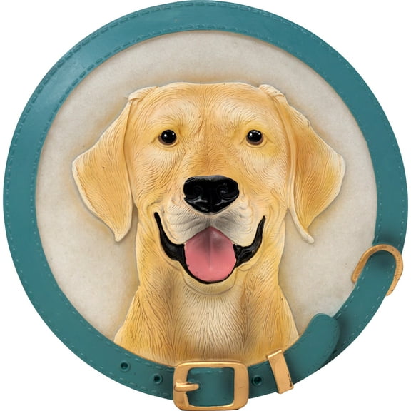 YELLOW LAB STEPPING STONE / DECORATIVE WALL PLAQUE