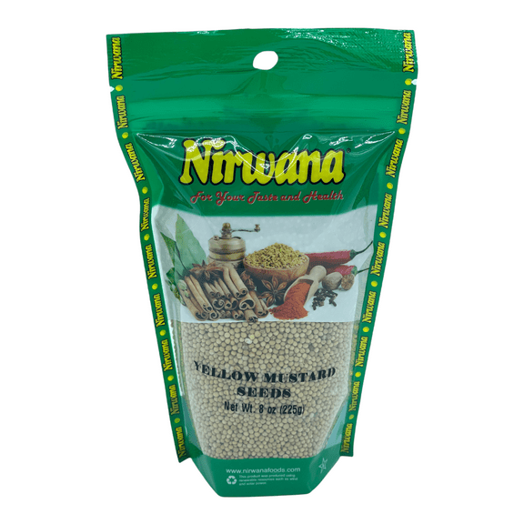 YELLOW MUSTARD SEEDS 8 OZ POUCH BY NIRWANA