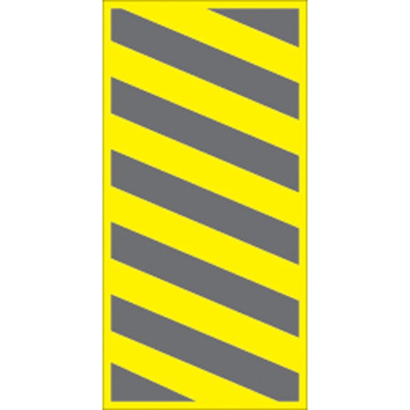 Voss Signs 459 Bcl Yr Yellow Plastic Reflective Sign 6" X 12" - Left Hazard