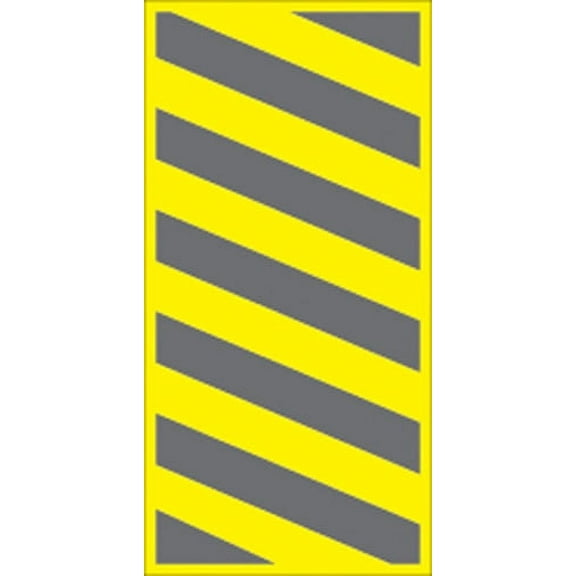 Voss Signs 459 Bcl Yr Yellow Plastic Reflective Sign 6" X 12" - Left Hazard