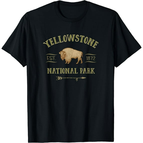 YELLOWSTONE NATIONAL PARK Bison Buffalo men women souvenir T-Shirt