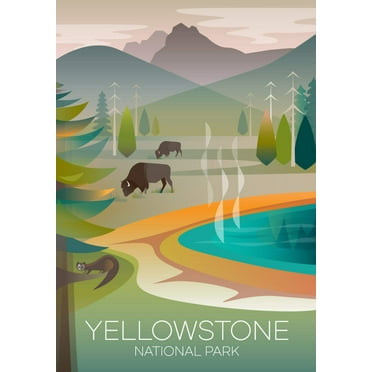 YELLOWSTONE NATIONAL PARK GRAND PRISMATIC PRINT
