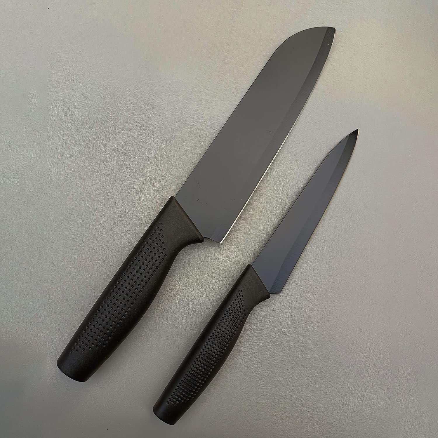 YELONA Set of 2 Paring and Chef Knife Black Stainless Steel Non Stick ...