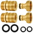 YELUN Garden Hose Quick Connect Solid Brass 3/4 inch GHT External