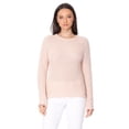 thumbnail image 1 of YEMAK Women's Casual Classic Crewneck Waffle Knit Long Sleeve Thin Pullover Sweater MK8176-BLUSH-L, 1 of 5