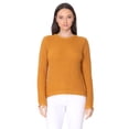 thumbnail image 1 of YEMAK Women's Casual Classic Crewneck Waffle Knit Long Sleeve Thin Pullover Sweater MK8176-BRONZE-S, 1 of 5