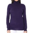 thumbnail image 1 of YEMAK Women's Classic Fitted Long Sleeve Turtleneck Pullover Sweater MK3349-PURPLE-M, 1 of 8