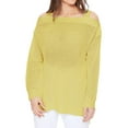 thumbnail image 1 of YEMAK Women's Cold Shoulder Long Sleeve Knit Tunic Top Pullover Sweater MK3631-OLV-S, 1 of 7