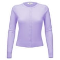thumbnail image 1 of YEMAK Women's Knit Cardigan Sweater – Long Sleeve Crewneck Basic Classic Casual Button Down Soft Lightweight Knitted Top, 1 of 10