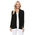 thumbnail image 1 of YEMAK Women's Knit Cardigan Sweater – Long Sleeve Open Front Basic Classic Casual Soft Lightweight Knitted Shrug with Pocket, 1 of 9