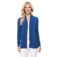 thumbnail image 1 of YEMAK Women's Knit Cardigan Sweater – Long Sleeve Open Front Basic Classic Casual Soft Lightweight Knitted Shrug with Pocket, 1 of 9