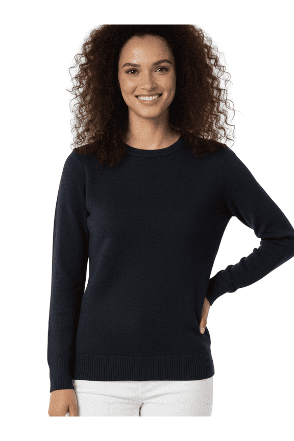 Women's Knit Pullover Sweater – Long Sleeve Crewneck Soft Casual Lightweight Basic Solid Knitted Top