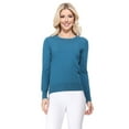 thumbnail image 1 of YEMAK Women's Knit Sweater Pullover – Long Sleeve Crewneck Basic Classic Casual Knitted Soft Lightweight T-Shirt Top, 1 of 9