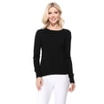 thumbnail image 1 of YEMAK Women's Knit Sweater Pullover – Long Sleeve Crewneck Basic Classic Casual Knitted Soft Lightweight T-Shirt Top, 1 of 9