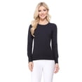 thumbnail image 1 of YEMAK Women's Knit Sweater Pullover – Long Sleeve Crewneck Basic Classic Casual Knitted Soft Lightweight T-Shirt Top, 1 of 9