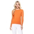 thumbnail image 1 of YEMAK Women's Knit Sweater Pullover – Long Sleeve Crewneck Basic Classic Casual Knitted Soft Lightweight T-Shirt Top, 1 of 9