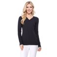 thumbnail image 1 of YEMAK Women's Knit Sweater Pullover – Long Sleeve V-Neck Basic Classic Casual Knitted Soft Lightweight T-Shirt Top, 1 of 8