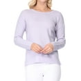 thumbnail image 1 of YEMAK Women's Long Sleeve Crewneck Lightweight Casual Soft Knit Pullover Sweater MK8015-LIL-S, 1 of 7