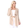 thumbnail image 1 of YEMAK Women's Long Sleeve Loose Fit Draped Open Front Casual Cardigan Sweater MK8218-MSH-M, 1 of 5