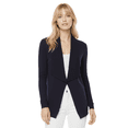 thumbnail image 1 of YEMAK Women's Long Sleeve Loose Fit Draped Open Front Casual Cardigan Sweater MK8218-NAV-L, 1 of 5