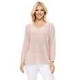 thumbnail image 1 of YEMAK Women's Long Sleeve V-Neck Back Cutout Casual Knit Pullover Sweater MK8144-BLS-M, 1 of 7