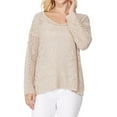 thumbnail image 1 of YEMAK Women's Long-Sleeve V-Neck Casual Knit Top Sweatshirt Pullover Sweater MK3392-TAUPE-S, 1 of 8
