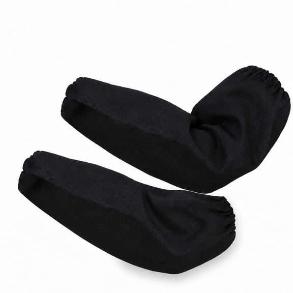 YEMNPIOS 1 Pair Welding Sleeves 21 Inch Flame Resistant Cotton Canvas Arm Protection Black