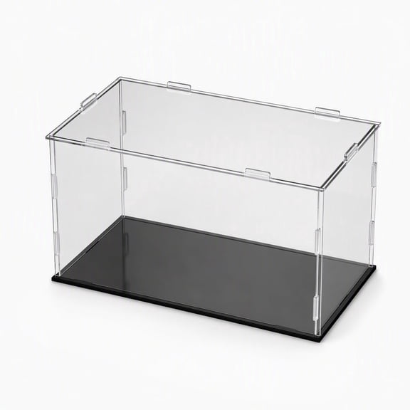 YEMNPIOS 1 Pc 1:24 Clear Acrylic Model Car Display Case Dustproof Showcase with Black Stand Assembly Required