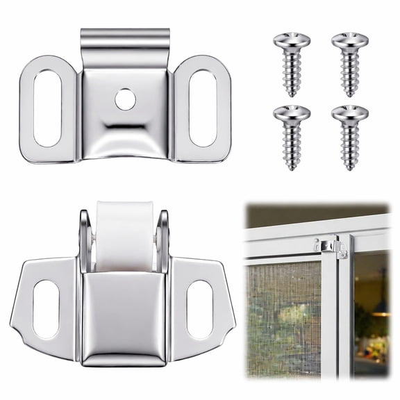 YEMNPIOS 1 Set Mailbox Roller Catch Latch with Screws Spring Door Catch for Cabinet RV Camper