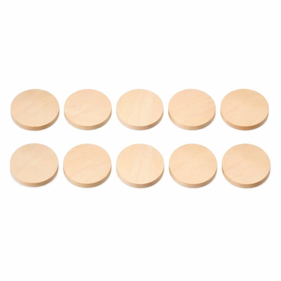 YEMNPIOS 10 Pcs 2 Inch Wooden Circles Unfinished Round Wood Discs for DIY Crafts Painting