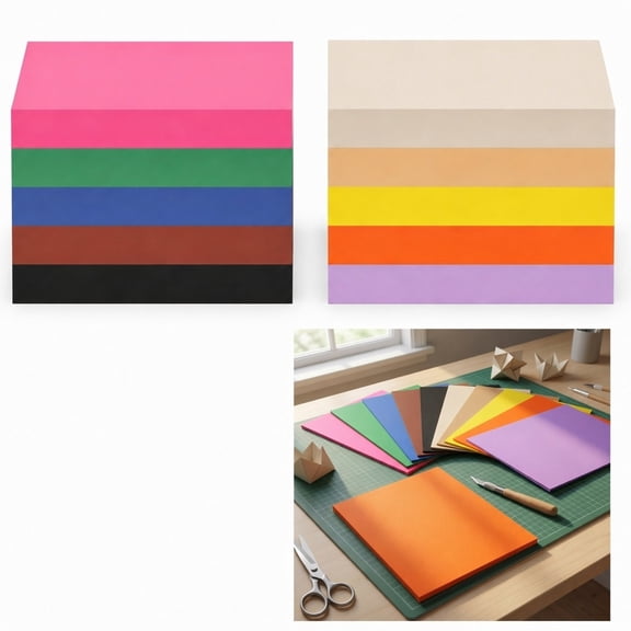 YEMNPIOS 100 Sheets Construction Paper 9x12 Inch A4 Assorted Colors Cardstock for DIY Craft