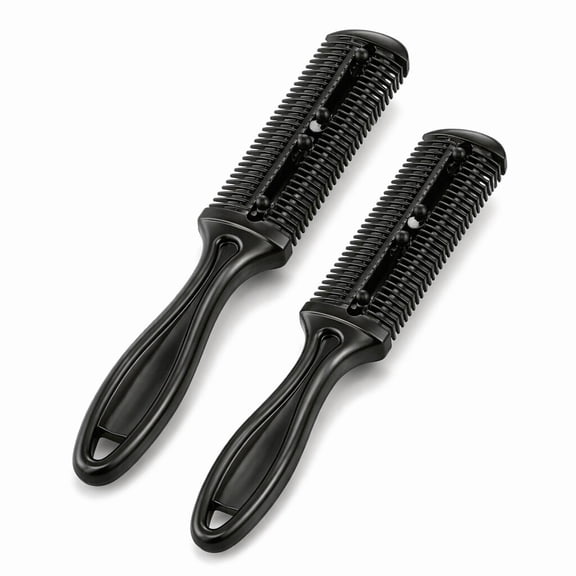 YEMNPIOS 2 Pcs Razor Comb Hair Thinning Tool 6.9 Inch with Stainless Steel Blades for Trimming