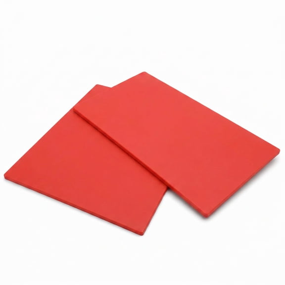 YEMNPIOS 2 Sheets Rubber Stamp for Laser Engraving Machine A4 Soft Stamp Making Sheet 2.3mm Red
