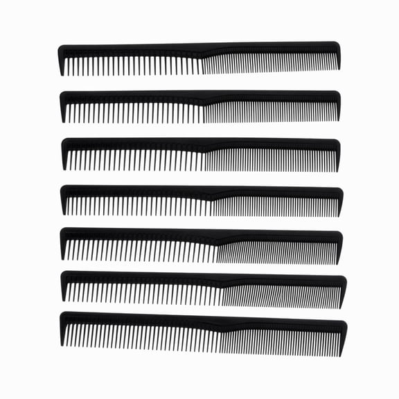 YEMNPIOS 8 Pack Plastic Hairdressing Styling Combs 6.89 Inch Unbreakable Pocket Fine Tooth Hair Comb for Salon Hotel Hair Care Tools Black