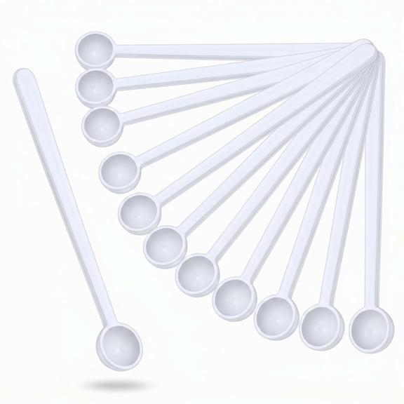 YEMNPIOS Mini Measuring Spoons, 1/32 Teaspoon 0.15ml Micro Scoops for Sugar Herbs Cosmetics Coffee Milk, 200 Pieces