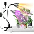 YEOLEH LED Grow Light, Indoor, Full Spectrum, Clipon, Timer, 3 Modes