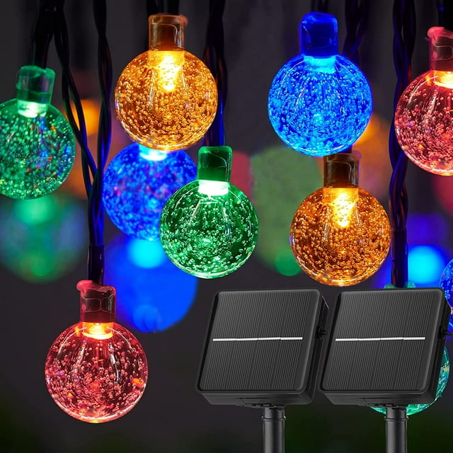 YEOLEH Solar String Lights 2PACK, Waterproof Christmas Fairy Lights