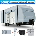 thumbnail image 1 of YEOPGYEON Travel Trailer RV Cover 600D Oxford Cloth,28.7'-31.6' Waterproof 6 Layers with 4 Tire Covers,Tongue Jack Cover,Waterproof Anti-Uv Prevent Top Tearing Caused by Sun Exposure, 1 of 9