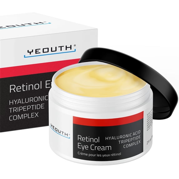YEOUTH Retinol Eye Cream with Hyaluronic Acid and Tripeptides for Puffiness and Bags Under Eyes 2oz