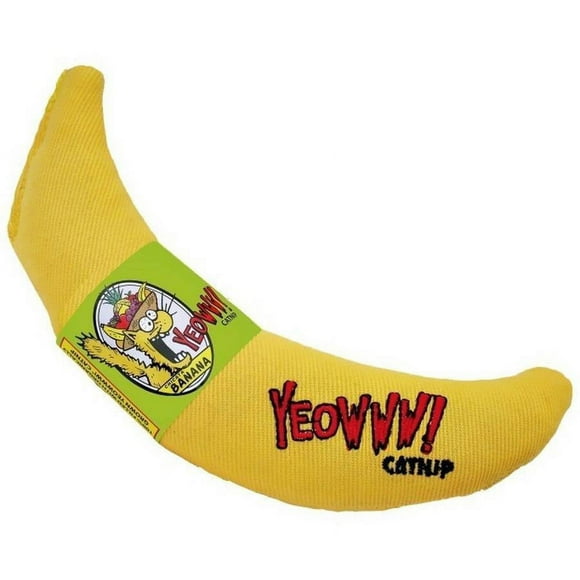 YEOWWW Catnip Banana Pure Organic Leaf and Flowertop Cat and Kitten Toy