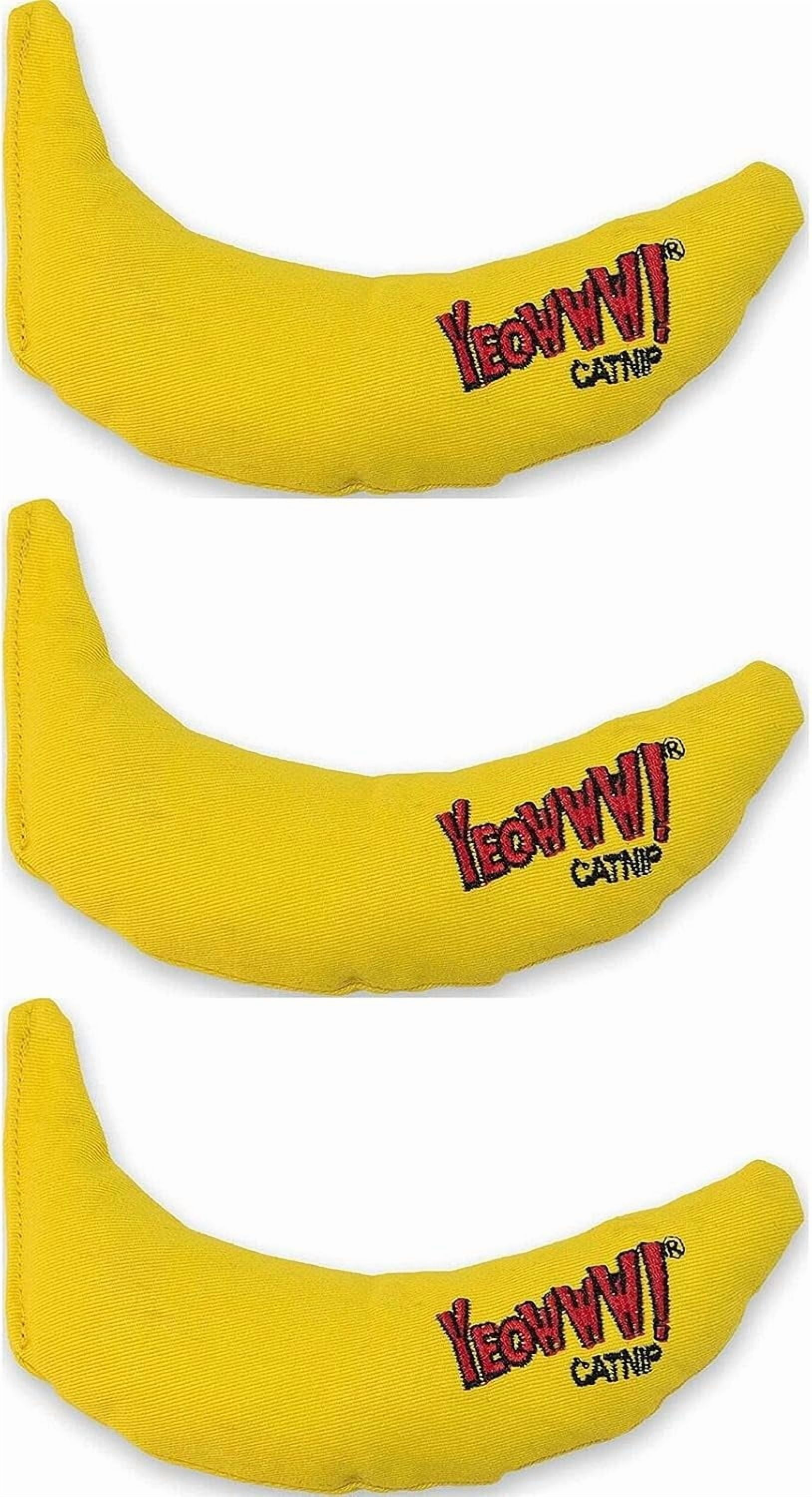 YEOWWW! DuckyWorld 100% ORGANIC CATNIP Leaf & Flower Cat Toy BANANA 3 PACK