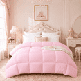 thumbnail image 1 of YEPCLUB Comforters Full size, Duvet Insert, All Season Duvet, Pink Down Alternative Hotel Comforter, Lightweight Quilt with Corner Tabs, Machine Washable (Pink, Full 82x86 Inches), 1 of 9